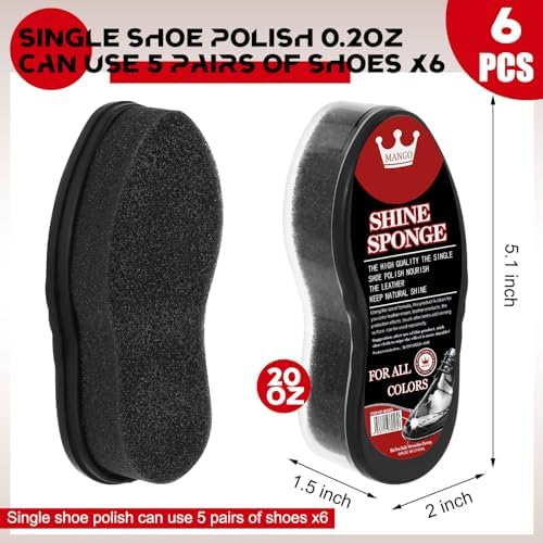 Loopeer 6 Pcs Shoe Shine Sponge - Image 2