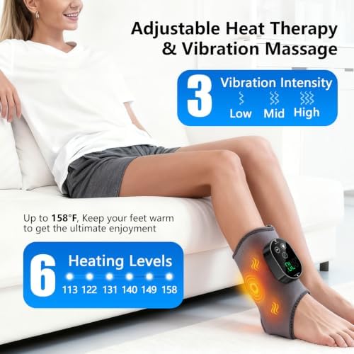 3-in-1 Foot Massager Charge 3 Vibration 6 Speed Heat Control (Grey 1Plack) - Image 6