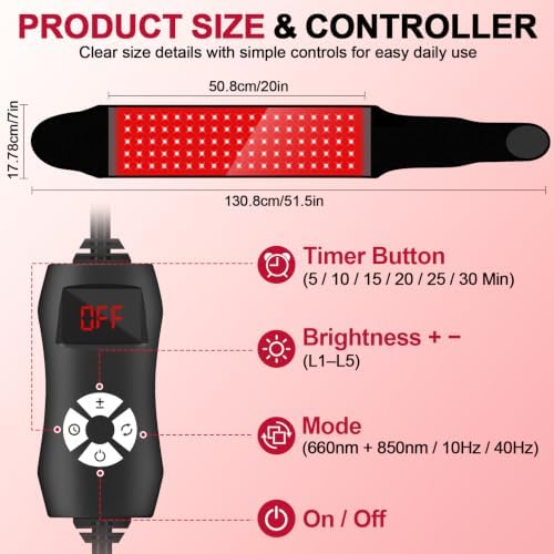 Red Light Therapy Belt for Back and Waist - Image 3