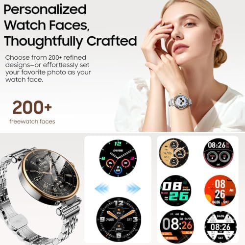 TOZO S8 AMOLED Smart Watch for Women Men, Fitness Tracker with Bluetooth Calling & Notifications, 3ATM Waterproof, Sleep & Stress Tracking, 100+ Sports Modes, 200+ Watch Faces, for Android iOS - Image 3