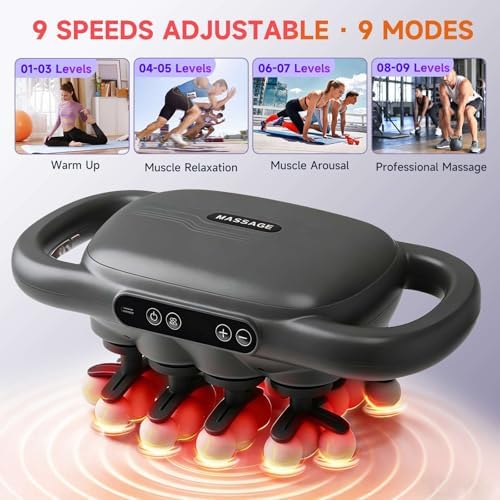 28-Heads Massage Gun Set for Total Body Muscle Recovery, Deep Tissue Percussion Massager with 9 Adjustable Modes, Quiet High-Power Back & Full-Body Massager for Home, Gym & Office, - Image 2