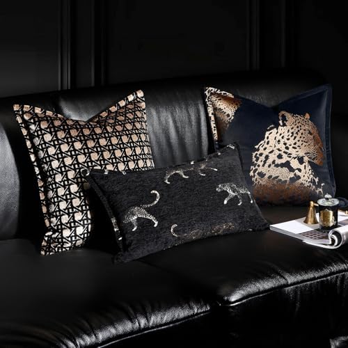 Lumbar Pillow Cushion Cover 12x20, Double Sided Cheetah Pattern Throw Pillow Covers with Hidden Zipper, Leopard Pillow Covers for Bed Couch Sofa Living Room Bedroom - Image 2