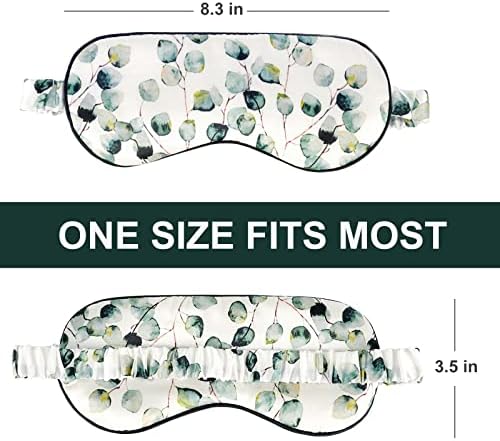 OLESILK 100% Natural Mulberry Silk Sleep Eye Mask Block Out Light, Fashion Printed Eye Mask Blindfold for Women Men Full Night Sleeping, Chic Eye Cover Eyeshade, Pattern 2 - Image 5