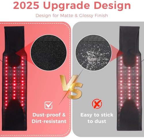 Red Light Therapy for Body, Infrared Red Lights Belt 660nm & 850nm Infra LEDs Light for Body Back Knee Hands Waist Relax, Birthday Christmas Gift for Women Men Mom Father Lover 21.45*7.09 Inch - Image 4