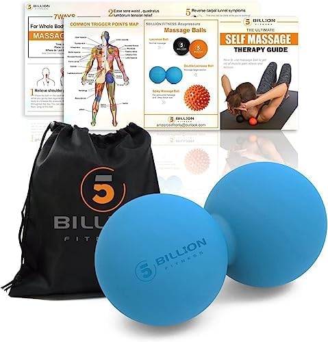 5BILLION Peanut Massage Ball - Double Lacrosse Massage Ball & Mobility Ball for Physical Therapy - Deep Tissue Massage Tool for Myofascial Release, Muscle Relaxer, Acupoint Massage (Black) - Image 6