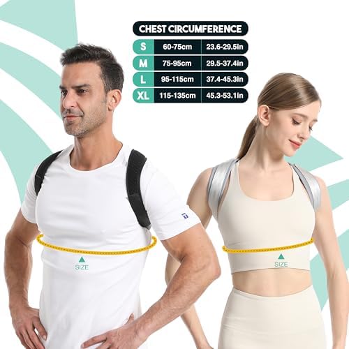 Shoulder Posture Corrector & Shoulder Straps for Posture - Adjustable Back Brace for Men and Women - Upper Back Straightener for Hunchback Pain Relief - Breathable - Image 5