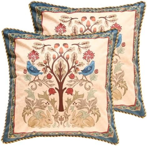 patdrea Designer Velvet Throw Pillow Cover,Set of 2,18"x18"-HerbertB by patdrea