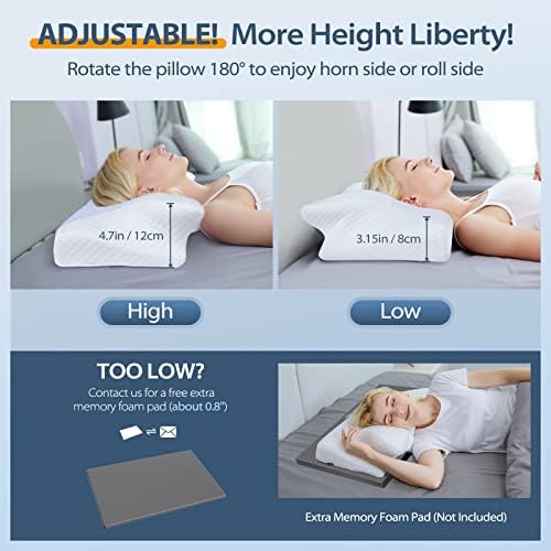 HOMCA Cervical Pillow, Ergonomic Memory Foam Neck Pillow for Pain Relief - Image 4