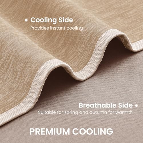 TOPCEE Cooling Blanket(60"x90"Twin Size)for Night Sweats Absorbs Heat to Keep Adults, Children Cool on Warm Nights, Q-Max 0.5 Cooling blankets for Hot Sleepers, Ultra-Cool Lightweight Blanket for Bed - Image 5