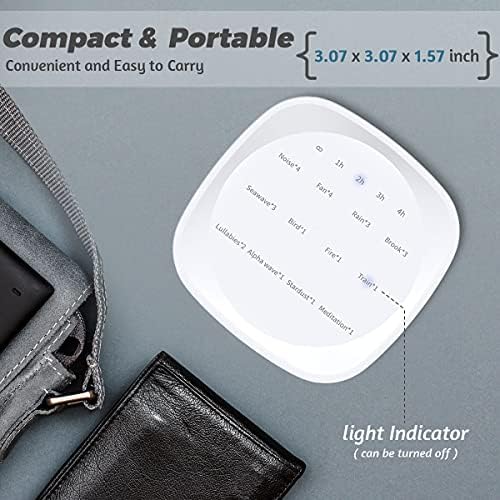 Sleepbox Sleep White Noise Sound Machines with 25 Soothing Sounds 36 Volume Levels 5 Timers Visible Sound Catalog Portable Size Memory Function for Home Office and Travel - Image 6
