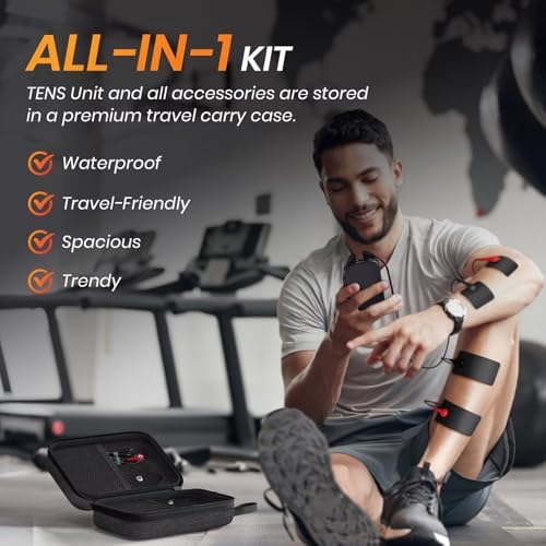 AVCOO 3-in-1 TENS Unit Muscle Stimulator for Pain Relief, 24 Modes, EVA Bag - Image 6