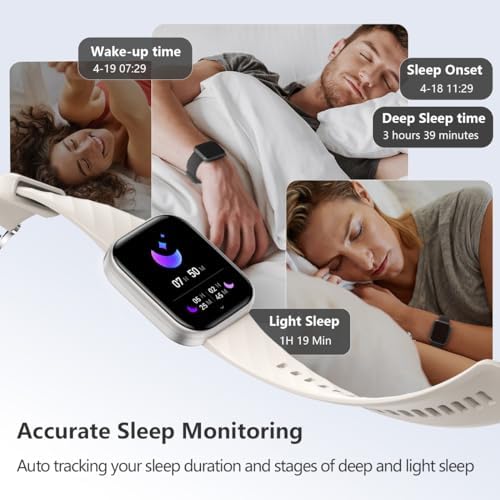 FITVII Health & Fitness Tracker (Answer/Make Calls), Smart Watch with 24/7 Heart Rate and Blood Pressure, Sleep Tracking, Blood Oxygen Monitor, 120+ Sport Modes Activity Tracker for Women Men - Image 4