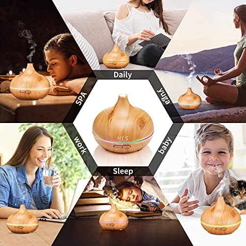 Aroma Diffuser for Essential Oil Large Room,Office Essential Oil Diffusers for Home Kids, Ambient Light Cool Mist humidifier for Bedroom Auto Off with 10 Essential Oils - Image 6
