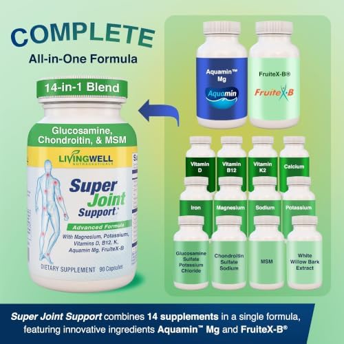 Glucosamine Chondroitin & MSM + D3 K2 for Bone & Joint Support Men & Women - Image 3