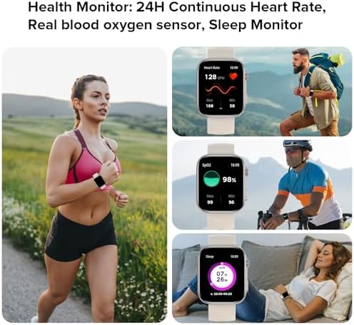 Smart Watches for Men Women, Make/Answer Calls, 2.01" HD Screen with 260+ Watch Faces, Heart Rate/SpO2/Sleep Monitor, 123 Sports Modes, Long Battery Life Fitness Watch Compatible with iPhone Android - Image 5