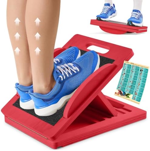 Slant Boards for Exercise, Wooden Slant Board, Calf Stretch Board with 7 Incline Angles, Velour Board, Balance Board & Calf Stretcher, Portable Incline Board for Physical Therapy, Ankle Mobility, Heel & Knees by ZocoSquat
