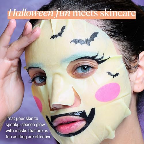 SpaLife Beauty Halloween Face Mask Hauntingly Chic Bundle | Korean Facial Masks | Boos Basket Ideas Face Mask Set | Halloween Gifts for Women & Teens | Facial Sheet Masks | 8 Pack - Image 3