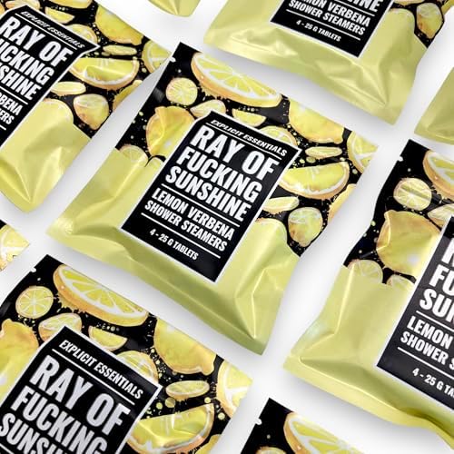 Explicit Essentials Ray of Fucking Sunshine Shower Steamers | Citrus Lemon Verbena Aromatherapy Shower Steamers to Lift Your Mood & Boost Your Day | Funny Self-Care Gift for Women & Men - Image 5