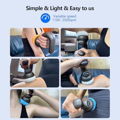 HYAKO F2 Handheld Mini Orbital Buffe Relief Massager-Adjustable Multi Speed - Image 4