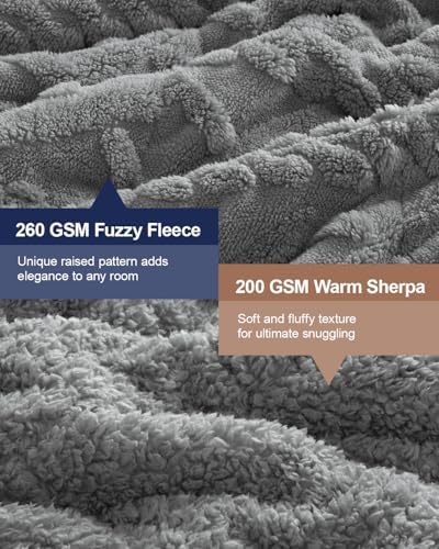 Ultra Soft Sherpa Weighted Blanket for Adults, 60"x80" 15lbs Heavy Blankets - Image 3