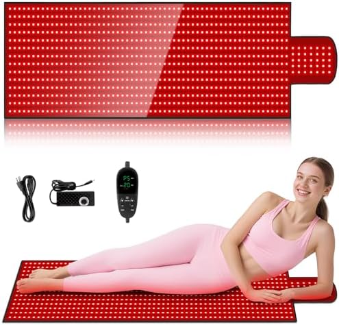 LITDUCK Body Red Light Therapy Mat, Eligible Red Light Therapy Blanket, 2in1 LEDs(660nm& 850nm), Premium Leather, Adjustable Timer & Intensity by LITDUCK