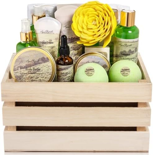 Aqua Elegante Premium Spa Gift Set For Women - Green Tea & Lemongrass by AquaElegante