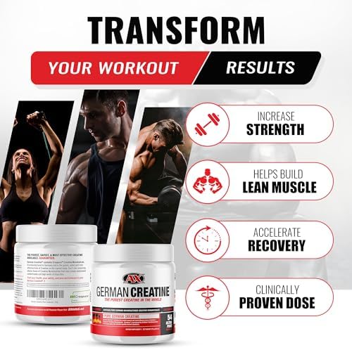 German Creatine Micronized Creatine Monohydrate Powder for Strength, 270g - Image 4