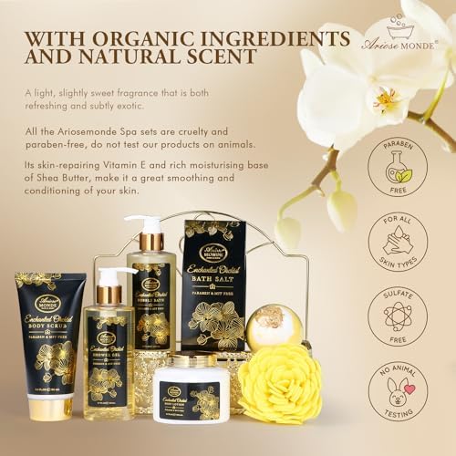 Spa Gift Baskets for Women, Bath Sets for Women Gift Enchanted Orchid - Image 3
