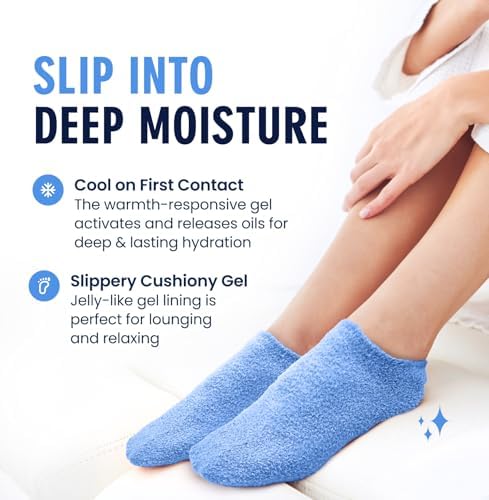 Dr. Frederick's Original Moisturizing Gel Socks, Blue Haven, 1 Pair - Image 4