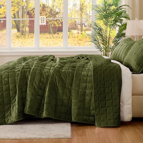 BEDELITE Velvet Quilt Set King Size, Luxury Velvet Comforter Bedding - Image 5