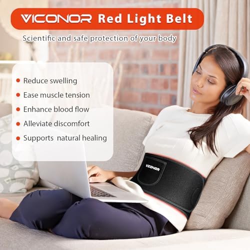 Red Light Therapy Belt for Body Infrared Light Therapy Devices Near Infrared Wrap Pad Timer Remote Control for Back Waist Muscle - Image 2