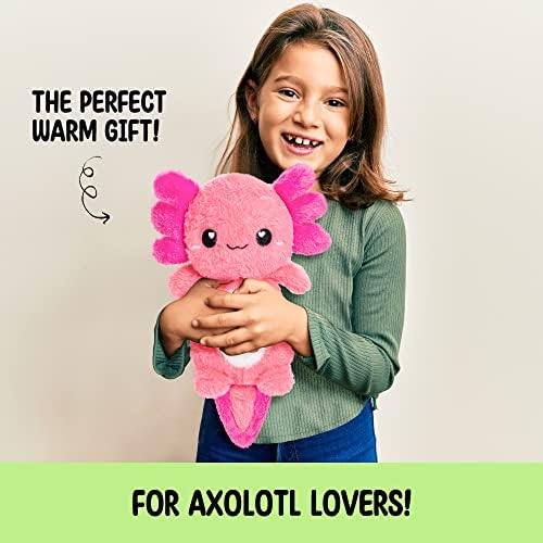 Axolotl Microwavable Unscented Heating Pad for Women and Kids- Cute Soft Cozy Pillow Plush Heatable Warm Stuffed Animals - Kawaii Hot and Cold Plushie Food Toy - Axolotl Gifts for Girls and Boys - Image 2