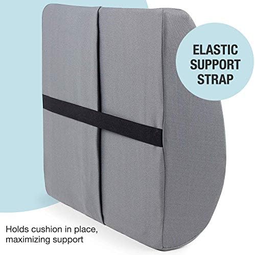 DMI Lumbar Support Pillow for Chair to Assist with Back Support with Removable Washable Cover to Ease Lower Back Pain and Discomfort While Improving Posture, 14 x 13 x 5, Contoured Foam, Premium,Gray - Image 4