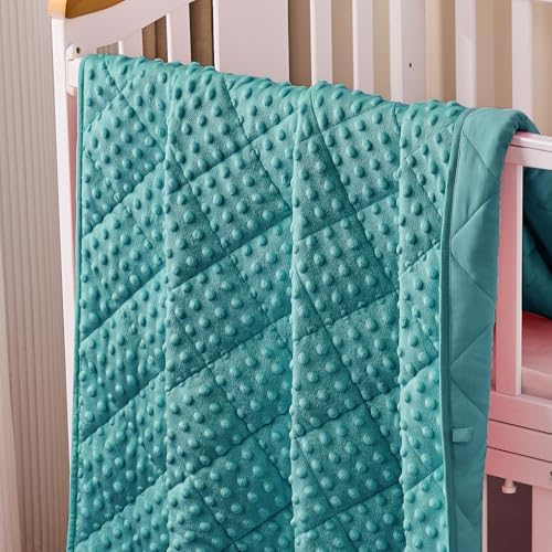 yescool Weighted Blanket 5 Pounds Teal Heavy Blankets, Microfiber Weighted Throw Blanket Breathable Warm Fleece Minky Blanket for 40-60lbs, 36"x48" - Image 7
