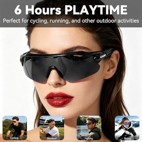 Smart Bluetooth Glasses, Waterproof Sport Bluetooth Sunglasses - Image 5