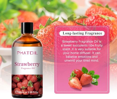 PHATOIL Strawberry Fragrance Oil for Diffuser Aromatherapy 3.38FL.OZ - Image 5