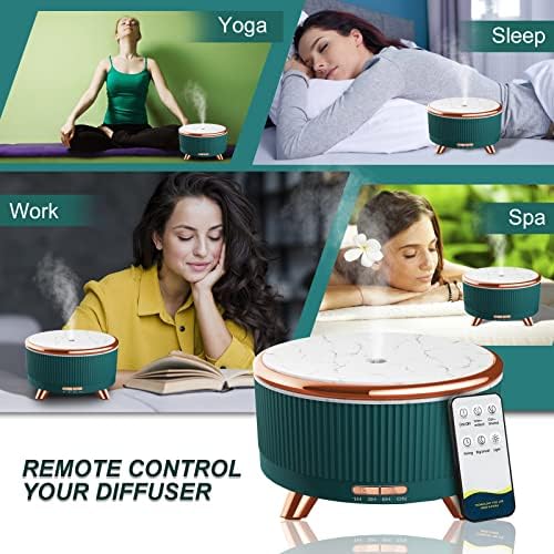 Diffusers for Essential Oils Large Room, 500ml Aromatherapy Diffuser Cool Mist Humidifier with Remote Control,7 Colors Lights & 5 Mist Mode Waterless Auto Off for Women Office Home - Image 6