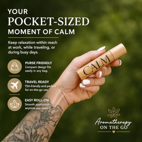 Calm Essential Oil Roller – Aromatherapy Roll On with Lavender & Chamomile – Calming Essential Oil Rollerball for Women, Self Care, Travel, Meditation & Wellness Gift – 10ml | Soulistic Root - Image 4