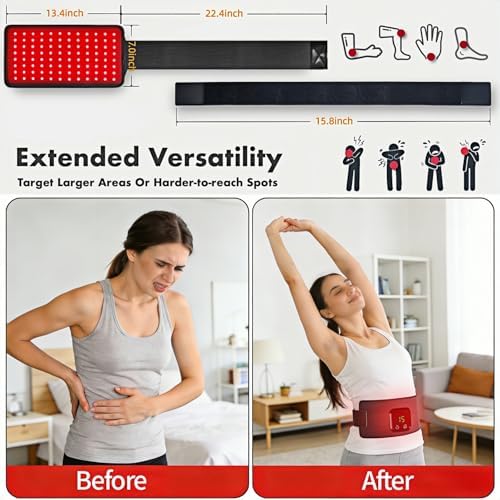 Red Light Therapy for Body: Cordless Rechargeable 660nm 850nm Wrap Belt - Image 5