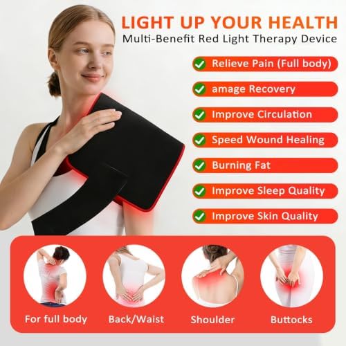 24" x 12" Red Light Therapy Mat for Body Pain Relief, 660nm & 850nm - Image 2