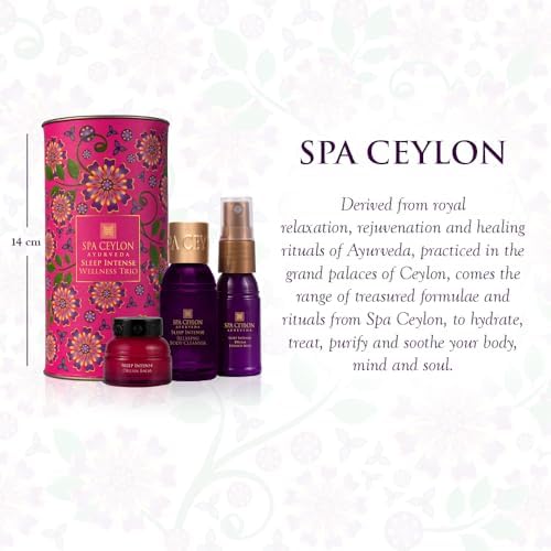 SPA CEYLON Sleep Intense Wellness Trio Set, Ayurvedic Pampering Set with Natural Ingredients, Shower Gel, Body Mist, Balm (150 g, Lavender, Ylang Ylang) - Image 2