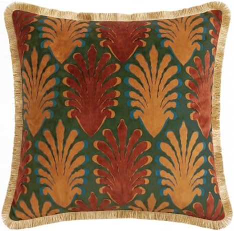 patdrea Designer Vintage Velvet Throw Pillow Cover,22"x22"-OldlegendA by patdrea