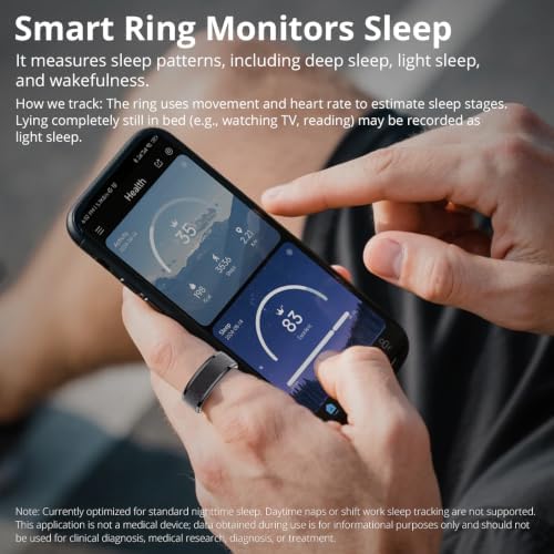 COLMI R10 Smart Ring, Sleep Health & Skin Temperature & 5ATM(Black, 11) - Image 3