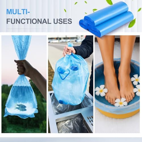AmazingSpark 50 Pcs Blue Disposable Foot Bath Liners Heavy Duty Thickening Plastic Portable Foot Tub Liner Large Pedicure Spa Bags for Hotel Home Use 25.6 x 21.6 Inches - Image 6