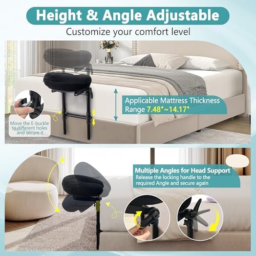 Mattress Top Massage Kit, Massage Headrest Face Pillow for Bed Mattress, Massage Face Cradle Cushion Bed Massage Head Holder, Adjustable Massage Attachment for Mattress, Eye Surgery Recovery Equipment - Image 4