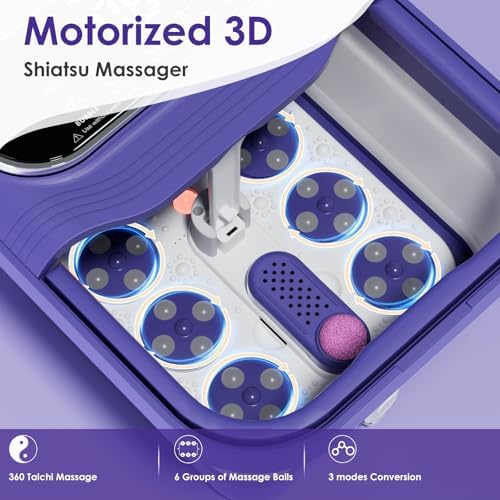 Collapsible Foot Spa Electric Rotary Massage with Heat, Bubble,Temp Control - Image 2