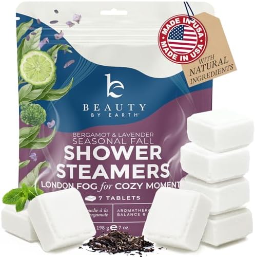 Lavender Shower Steamers Aromatherapy, USA Made with Bergamot Essential Oil by BeautybyEarth