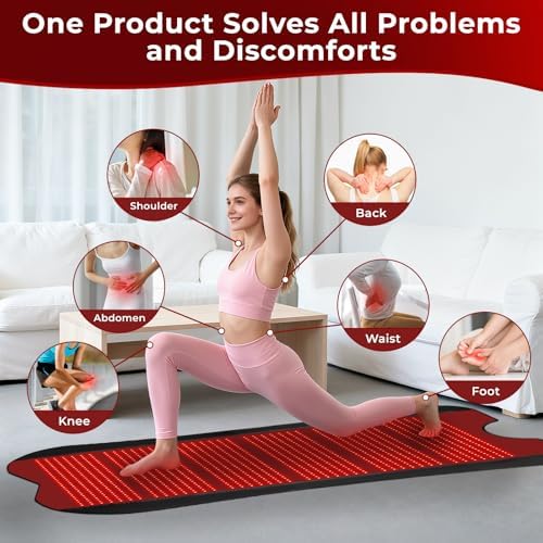 Red Light Therapy Mat for Body, 2 in 1 (660nm & 850nm) Red Light Therapy Pad, Adjustable Timer & Intensity, 76.8"x39.4" - Image 2