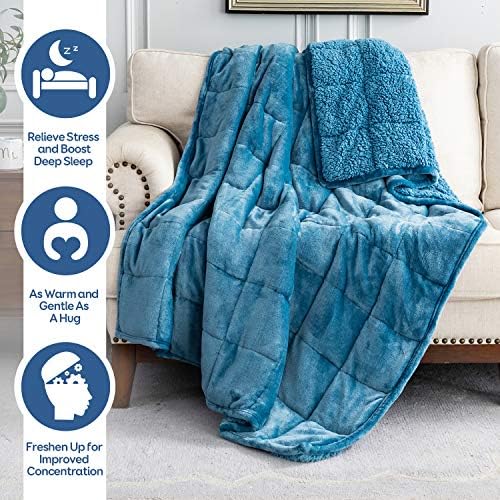 Cottonblue Weighted Blanket 15lbs for Adults Queen Size 60x80in Soft Fleece - Image 2