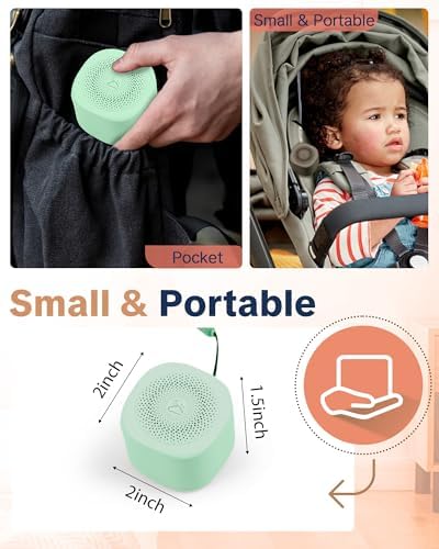 Travel White Noise Sound Machine 20 Sounds, Portable Sound Machine for Adults Sleep, Mini Sleep Aid with Adjustable Volume, 3 Timers, Colorful Night Light, Rechargeable for Baby, Home, Registry Gift - Image 2